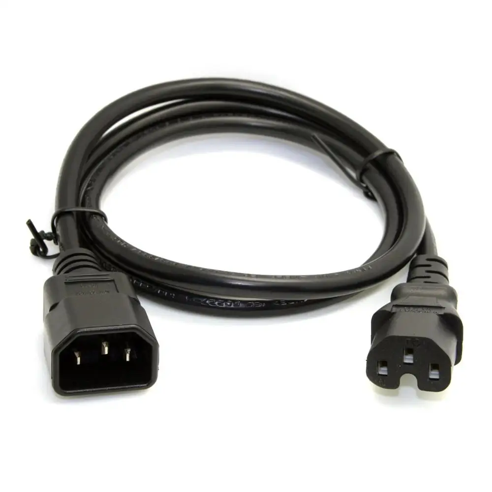IEC 320 C14 Male to C15 Female Power Extension Cable for Kettle Plug 100cm
