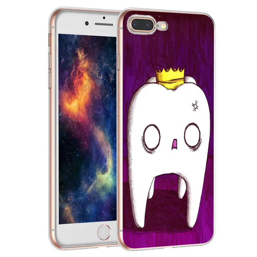 Чехол для определения зубов, зубных зубов для iPhone X, 5 S, 5S, XR, XS, Max, SE, 6, 6 S, 7, 8 Plus, мягкий силиконовый чехол для телефона - Цвет: SJK2054013TM