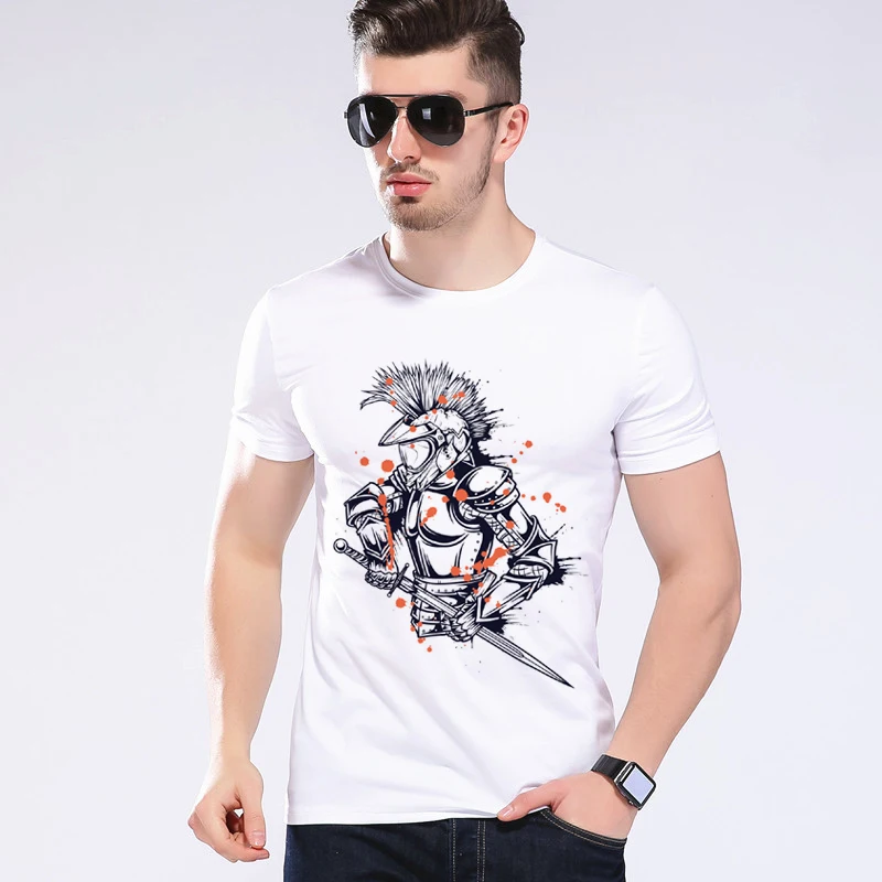 Новейшая модель Мужские ботинки Модные короткие рукава Самурай Футболка Harajuku