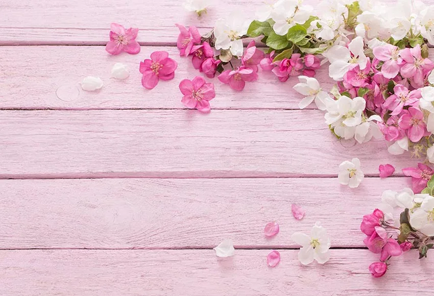 

Vinyl Photography Background Baby Flower pink wood wedding Backdrop For Newborn Photo studio lv202