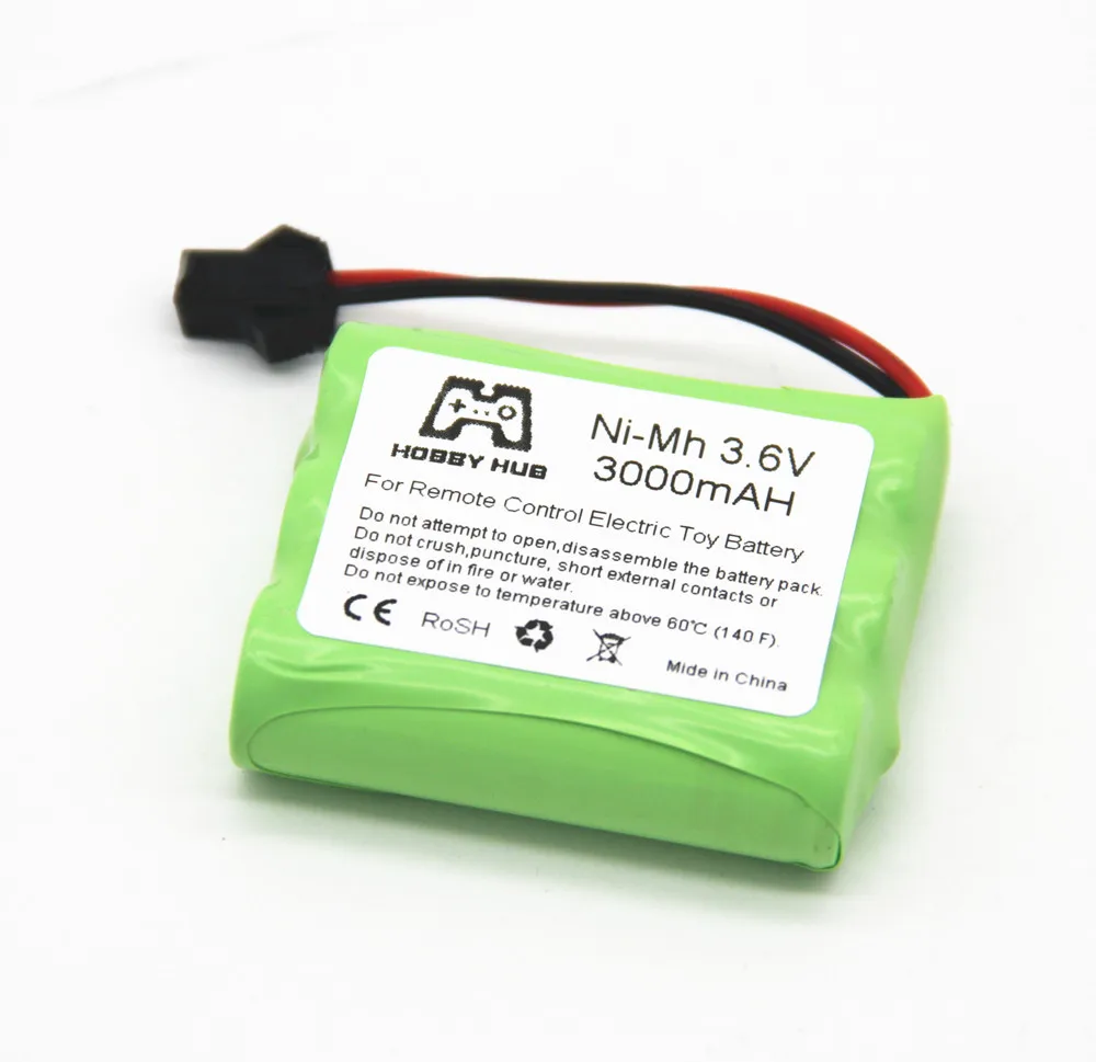 1PCS 1/2/4x металл-гидридных или никель 3,6 V 3000mAH литий-ионная аккумуляторная батарея несколько разъемов аккумуляторная батарея для rc автомобиль Игрушечная модель инструментов 3,6 v aa Размер никель-металл-гидридного 3000 мА-ч - Цвет: 1PCS