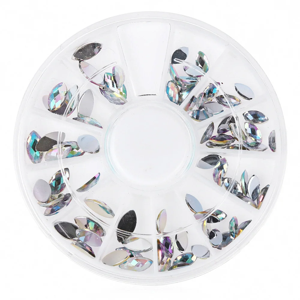 Прозрачный арт для ногтей украшение из страз смешанные размеры блёстки