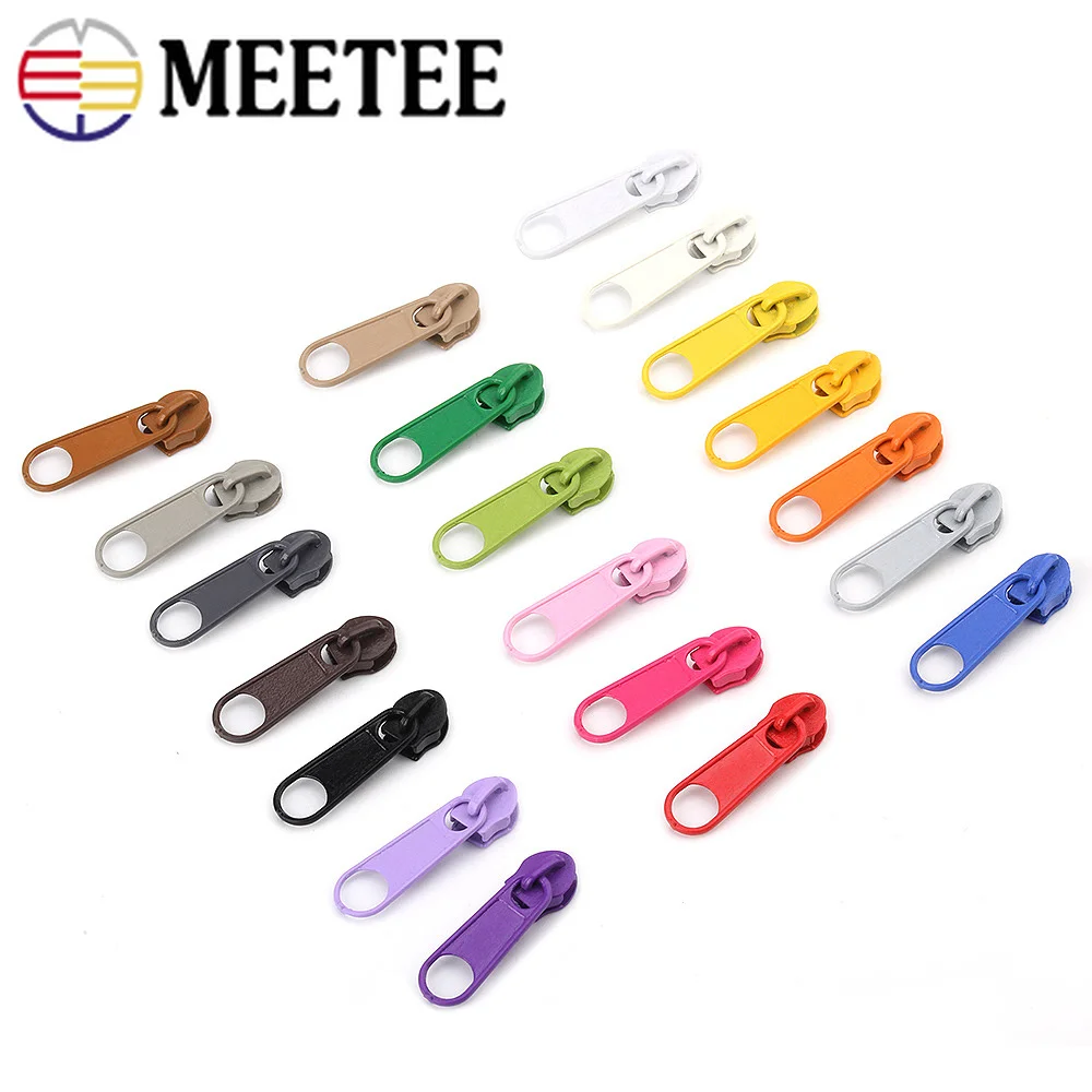 Meetee 5 шт. 5# металлические ползунки для молнии голова для металлической молнии DIY куртки одежда молния кулон Ремонтный комплект сумка Одежда Декор Аксессуары