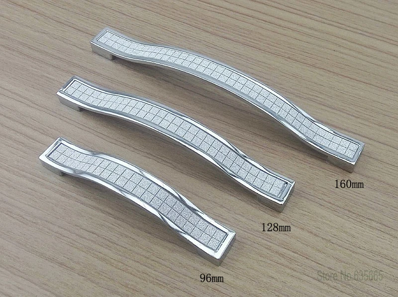 2 шт. Современная Серебристая Хрустальная мебельная фурнитура ручки кухонные