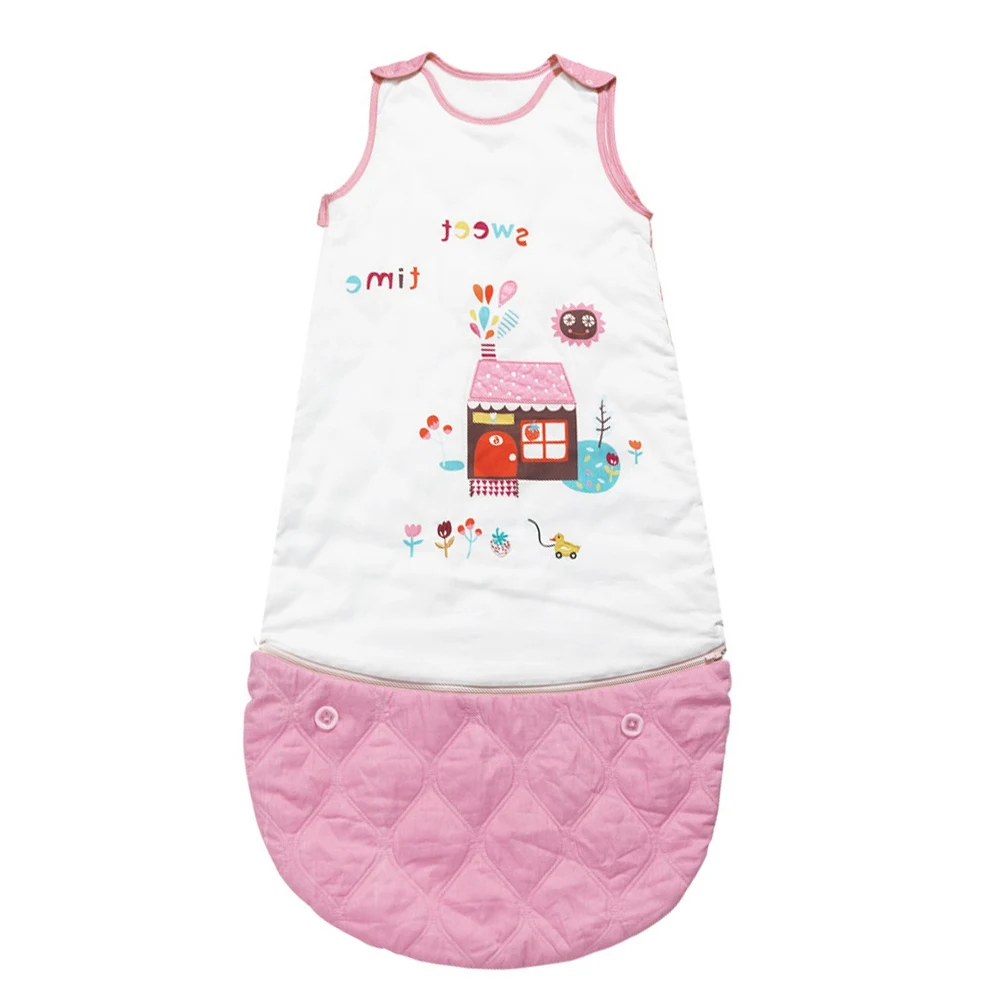 I-baby/детское постельное белье; спальный мешок для новорожденных; Пеленальный спальный мешок с принтом для младенцев; спальный мешок для мальчиков и девочек - Цвет: Pink