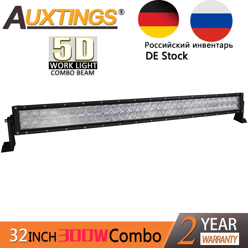 Auxtings high power 32 inch 300W straight led work light bar 4x4 offroad waterproof CE car 5D LED | Автомобили и мотоциклы