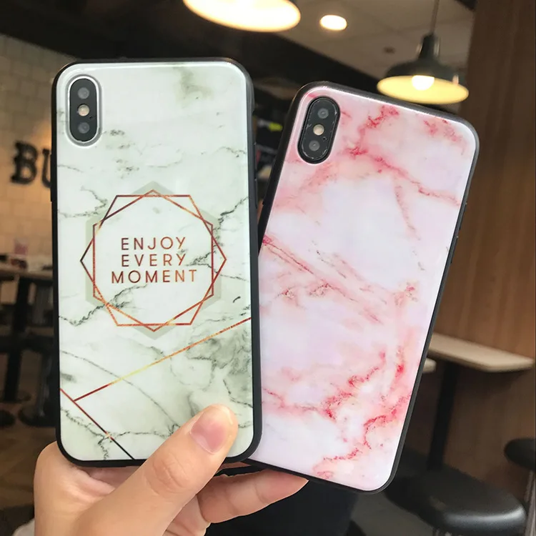 Floral rose varnish glossy soft shell marble phone case for Iphone X iphone 8 8plus 7 7plus 6 6splus 6s fundas |
