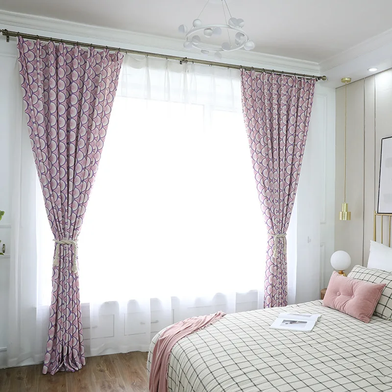 Modern Simple European Polyester Cotton Printing Curtains for Living Dining Room Bedroom. | Дом и сад