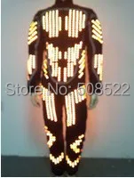 

STEP UP LED Costume Clothes Fashionable LED Stage Wear LED Glowing Clothes Gorgeous Flash Party Dress LED Size customized
