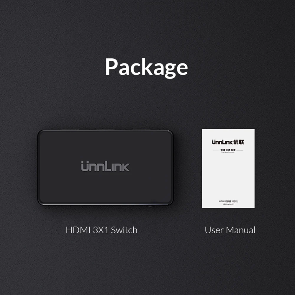 Unnlink HD mi Switch 3x1 5x1 HD mi 2,0 UHD4K@ 60 Гц 4:4:4 HDCP 2,2 HDR 3 в 1 выход для smart tv mi box3 ps4pro xbox one xs проектор