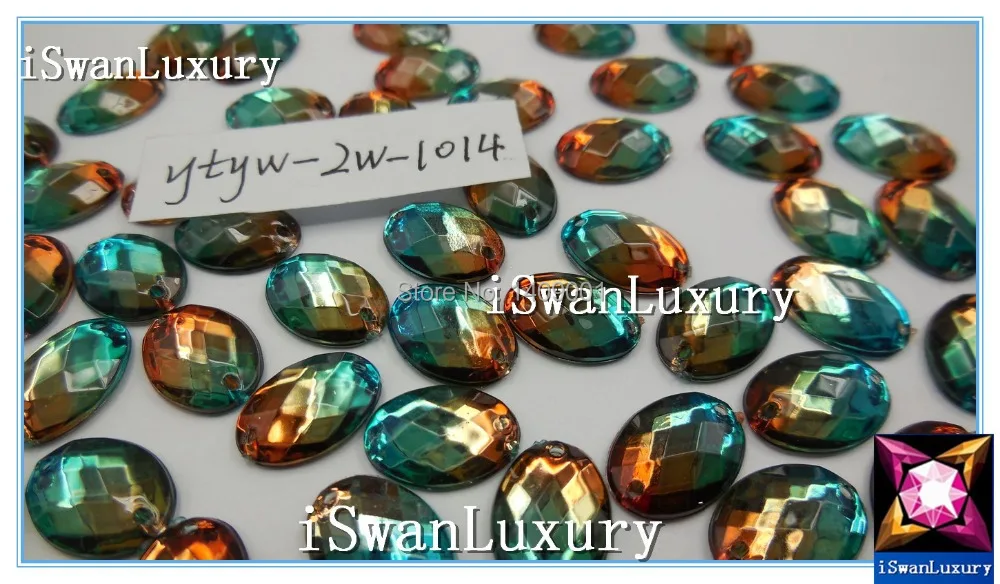 Perfect Acrylic Oval Crystals 10x14mm Green Brown Rhinestones Strass Sew-on For Sewing Sew on Diy | Дом и сад
