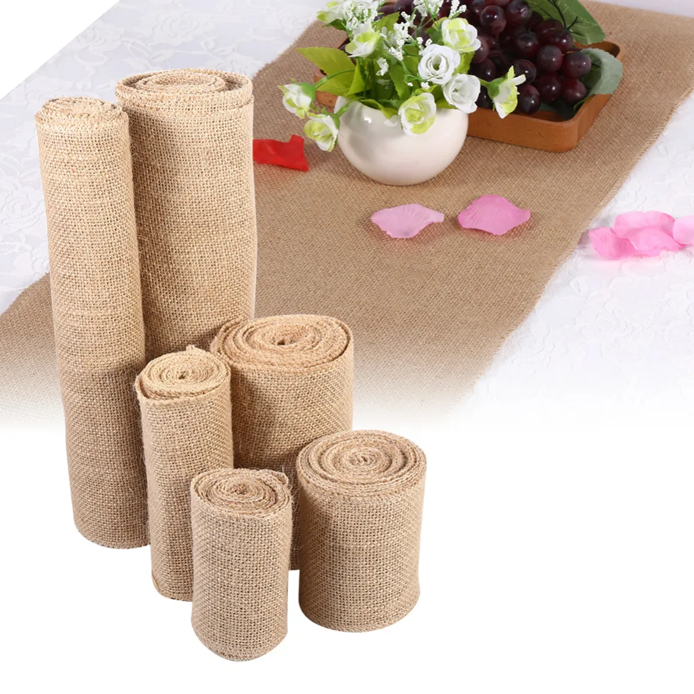 Свадебное украшение из натурального джутового мешковины Sisal Trim Jute вечерние