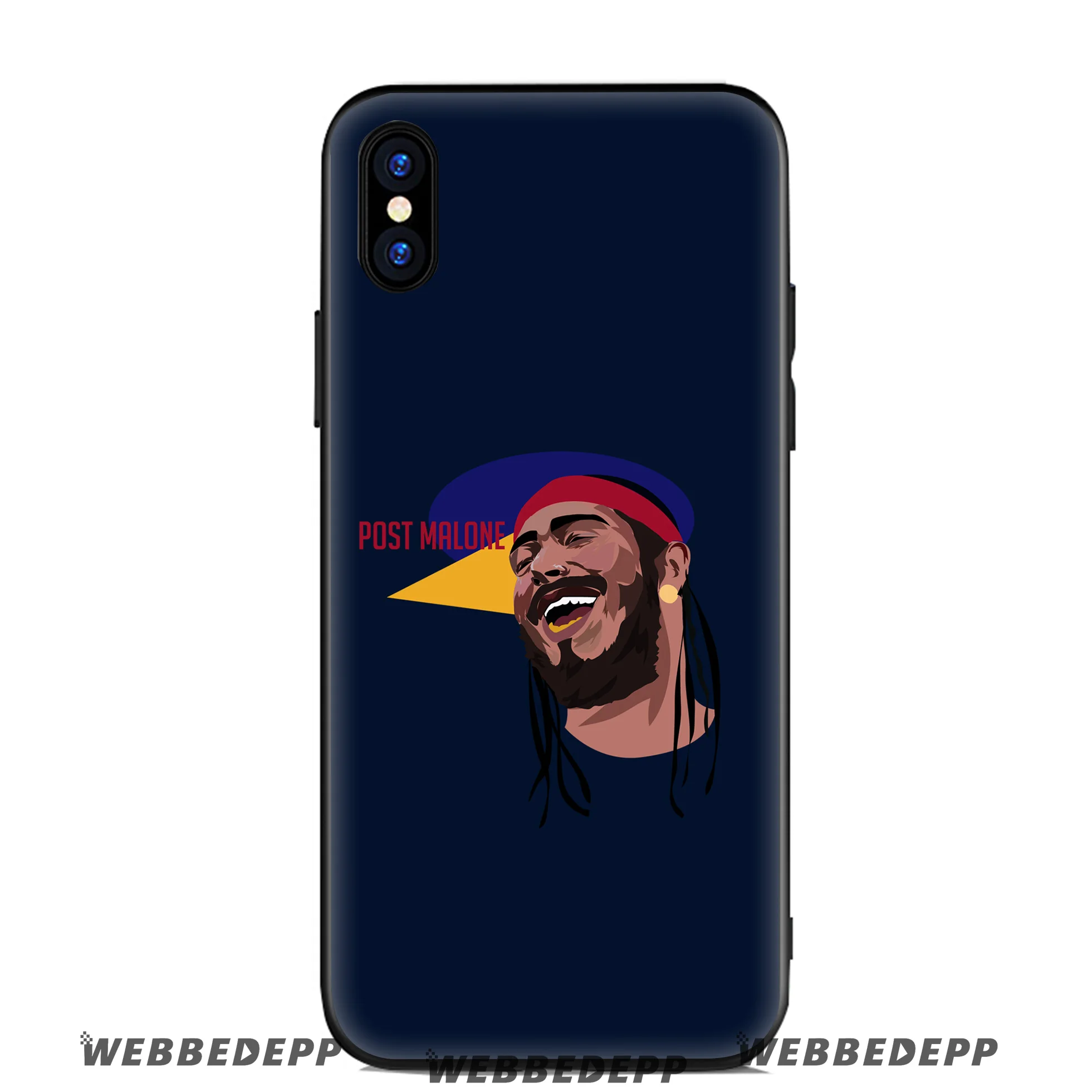 WEBBEDEPP Post Malone PostMalone Soft Silicone Case for Apple iPhone 11 Pro Xr Xs Max X or 10 8 7 6 6S Plus 5 5S SE TPU |
