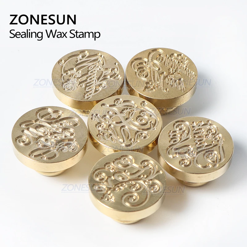 ZONESUN благословение фраза печать штамп с деревянной ручкой для упаковки подарков