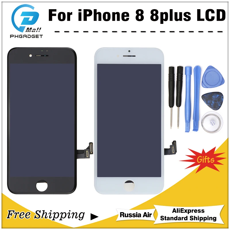 1 шт. 100% тест качества 3D сенсорный экран с ЖК для iphone 8 Plus P дисплей дигитайзер