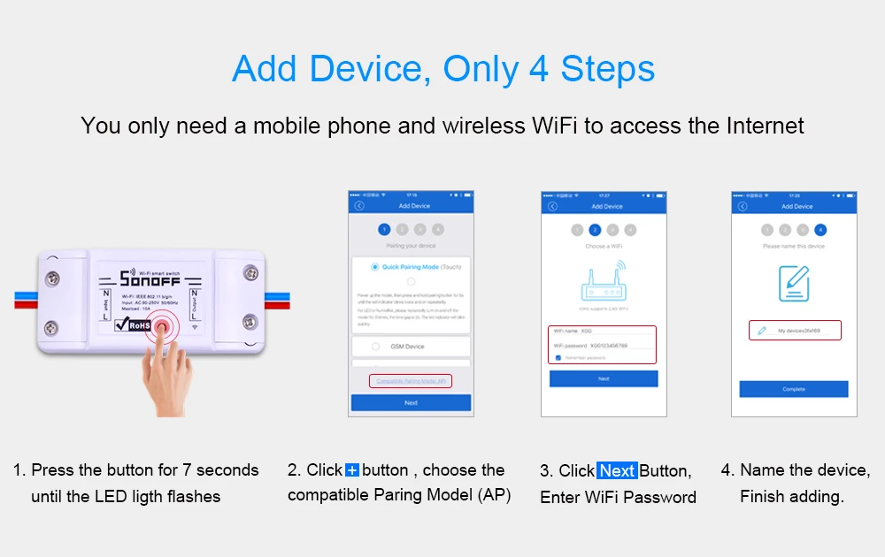 ITEAD Sonoff базовый WiFi умный переключатель беспроводной домашней автоматизации релейный модуль Domotica DIY пульт дистанционного управления работает с гнездом Alexa
