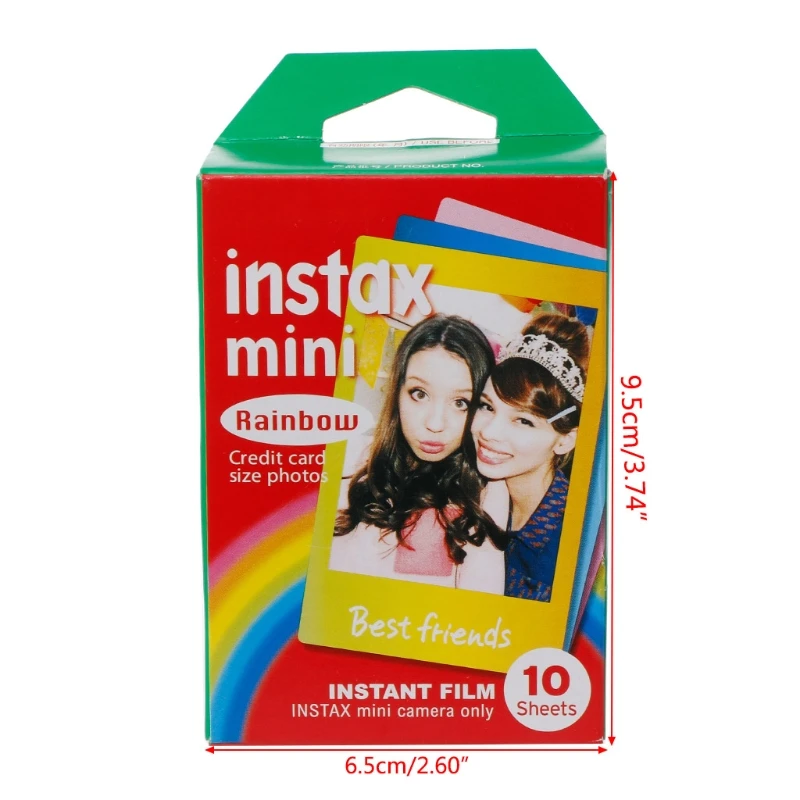 

10 Sheets Rainbow Lace Instant Photo Paper Mini7 8 25 70 90 Polaroid Camera Film