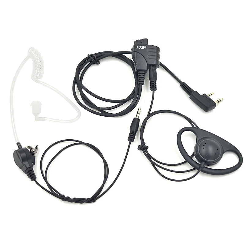 XQF 2 Pin Акустическая трубка наушник гарнитура микрофон PTT для Kenwood Baofeng PUXING QUANSHENG TYT