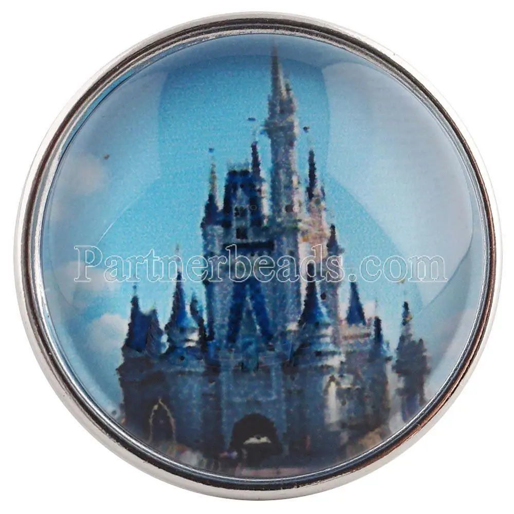 10 шт./партия стеклянные печатные женские защелкивающиеся кнопки-подвески