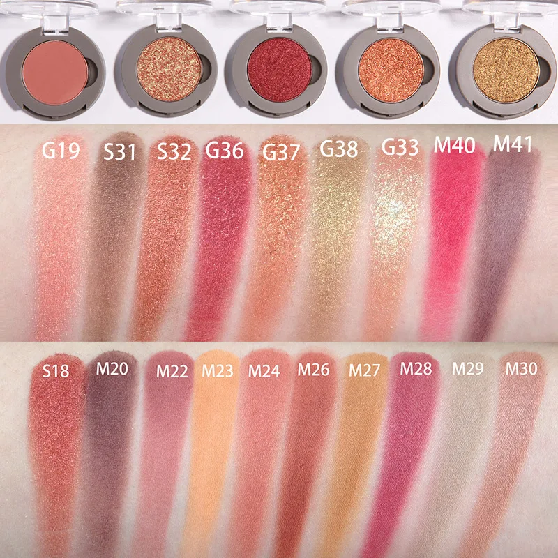 L④ 138 diffirent colors макияж один прессованный блестки мерцающий матовый одиночный