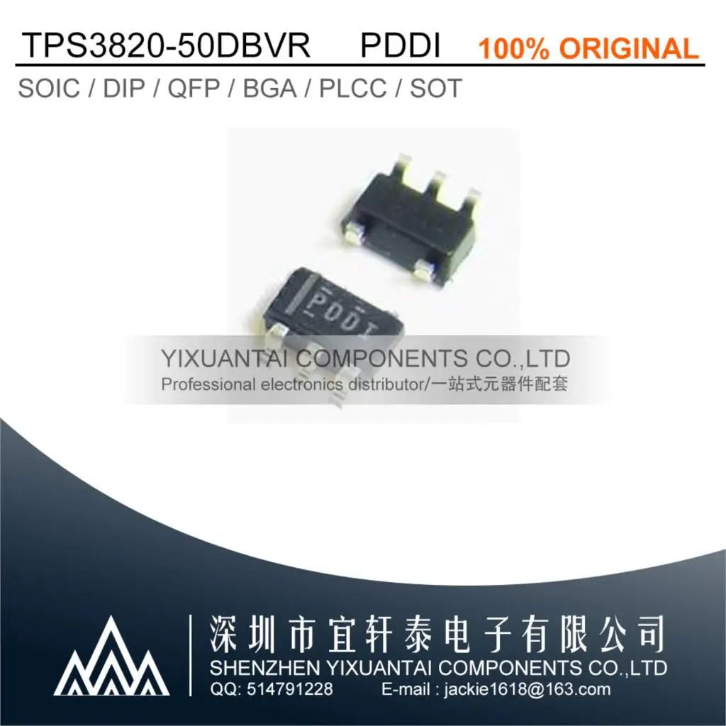 

10pcs/lot 50pcs/lot 100pcs/lot Free shipping original TPS3820-50DBVR 3820-50 PDDI SOT23-5