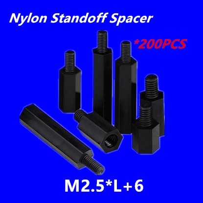 200 шт. промежуточные винты для печатной платы/компьютера|standoff spacer|nylon standoff spacerscrew