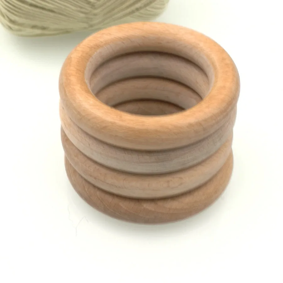 Кольцо прорезыватель из натурального бука 70 мм 2 75 дюйма 10 шт.|teething ring|ring teetherwooden ring