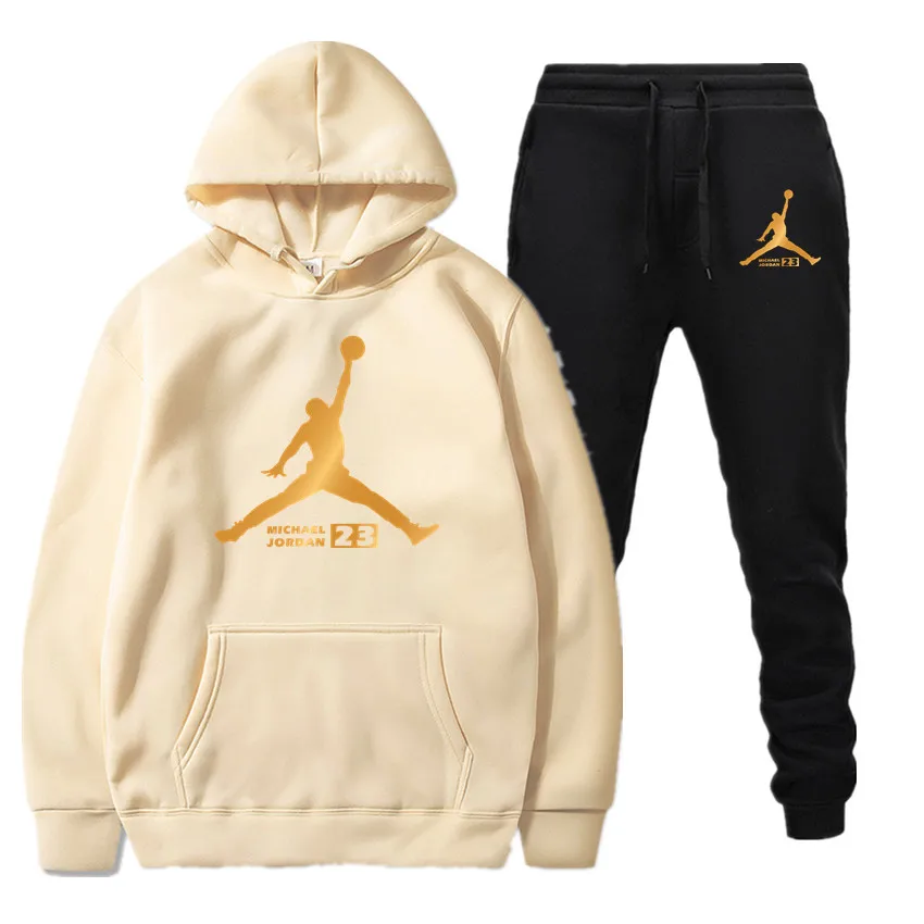 23 JORDAN осень зима горячая распродажа мужские наборы толстовка с капюшоном+ двухсекционные брюки наборы Повседневный Спортивный костюм Мужская спортивная одежда Fitnes
