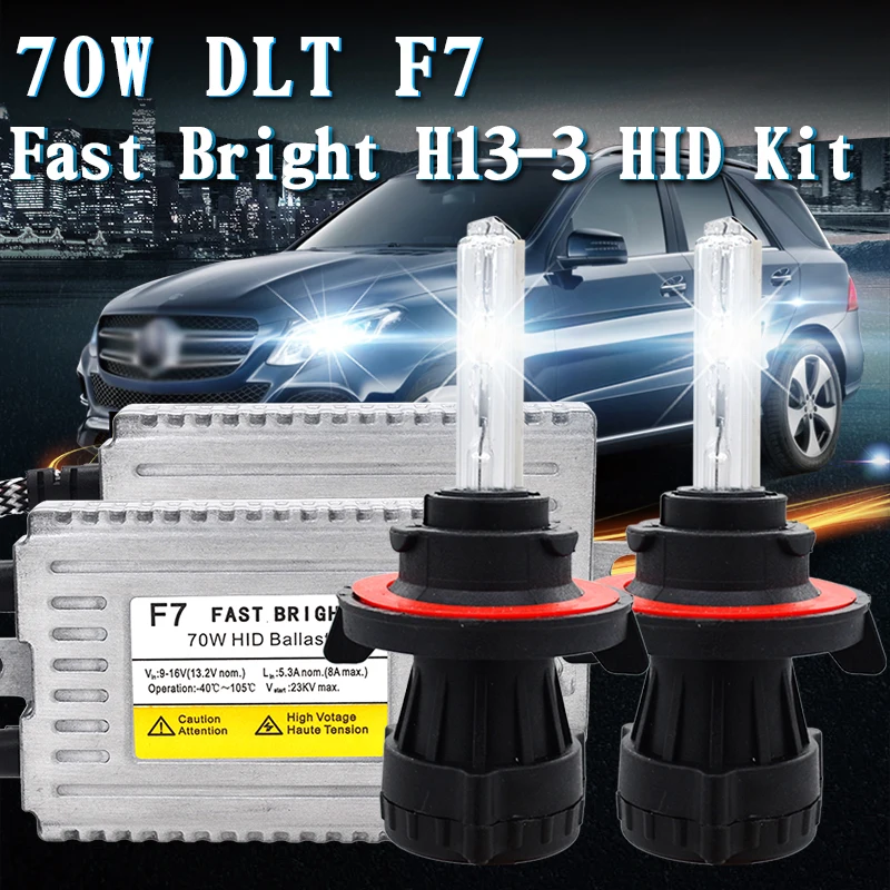 SKYJOYCE 12 в 70 Вт Быстрый яркий HID комплект оригинальный DLT F7 старт Балласт H13 3 Hi/Lo