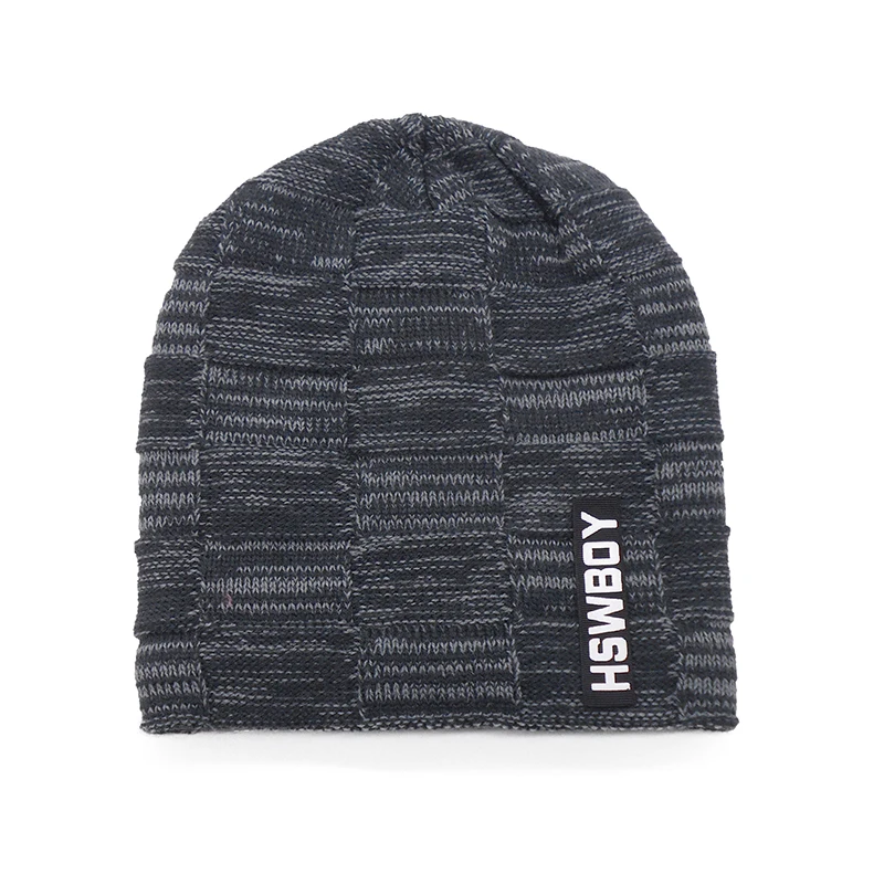 Зимние шапки для мужчин и женщин бини вязаные Gorras Bonnet in Riga Velvet Black Повседневная