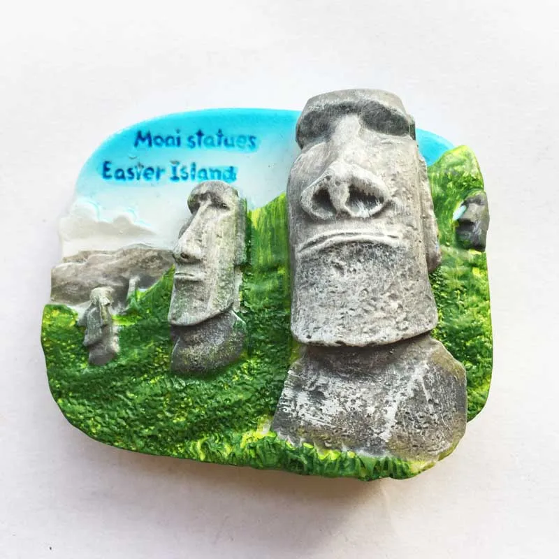 Культурное наследие Чили пасхальный остров каменная статуя Moai стерео магнит на