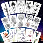 Rejaski креативные черная наклейка тату женский боди-арт планеты Временные Татуировки Мужчины Луна водостойкие татуировки долговечные Детские тату