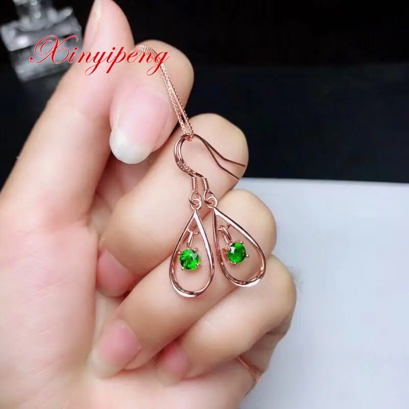 Женские серьги-гвоздики из розового золота с покрытием серебра 925 пробы |