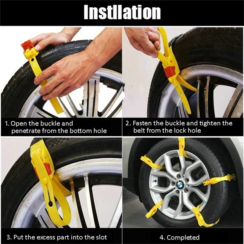 Новые 10 шт./лот 37x4.7 см Автомобильные цепи для снега на шины из говяжьего сухожилия для колес Фургона Антискользящие TPU DHL Быстрая доставка.