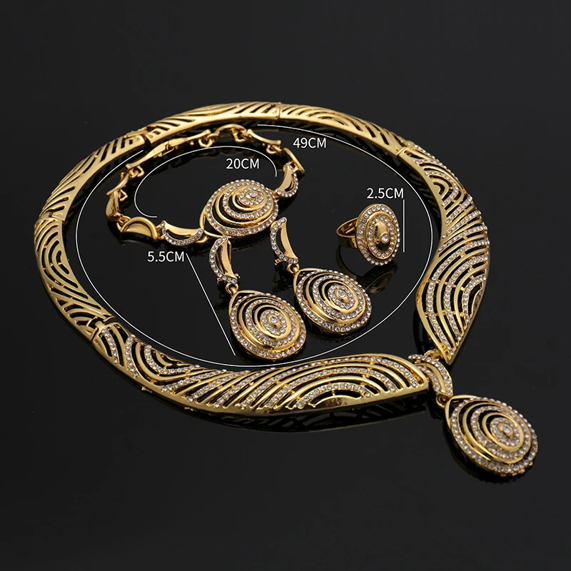 Женский комплект ювелирных изделий Fani золотисто разноцветный в нигерийском