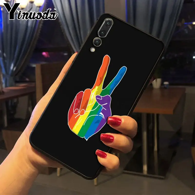 Гей лесбиянок ЛГБТ Радуга фестиваль Прайд мягкий чехол для телефона Huawei P20pro