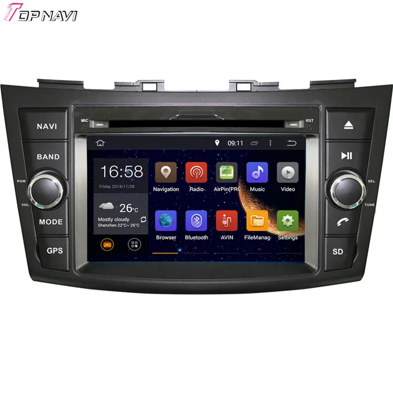 

Topnavi 7'' Quad Core Android 6.0 Car DVD Play for SUZUKI SWIFT 2011- Autoradio GPS Navigation Audio Stereo