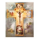 Полноразмернаякруглая Алмазная 5D картина сделай сам, вышивка крестиком Иисуса, мозаика, украшение для дома, подарок XY1