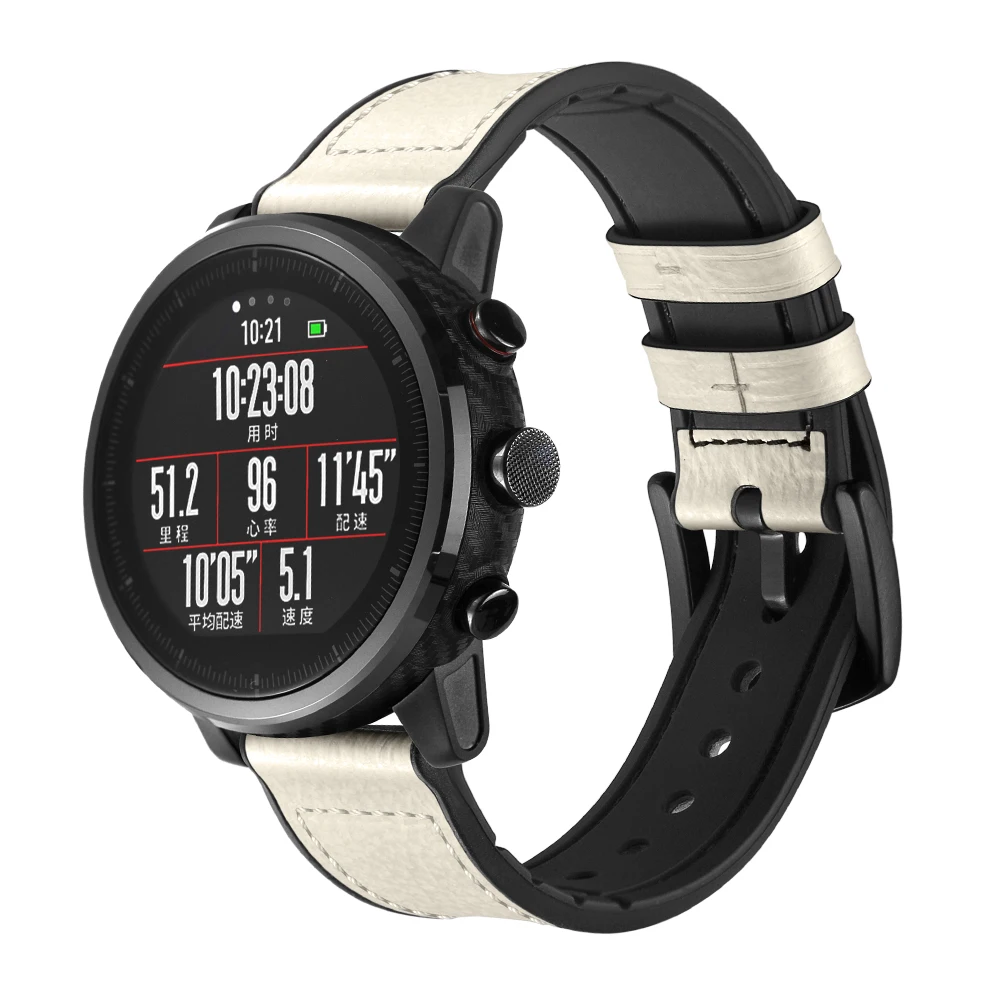 Кожаный ремешок для смарт-часов Xiaomi Huami Amazfit PACE Stratos браслет кожаный Sumsang S3 |