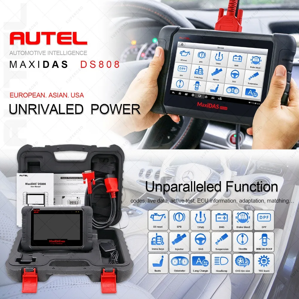 Новое поступление autel Maxidas DS808 онлайн обновление автомобильный диагностический инструмент DS 808 сканер обновленная версия от autel DS708