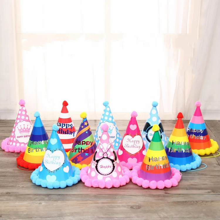 20 шт. модные детские шляпы в виде бумажных шариков|kids party decoration|party decorationbirthday hat |