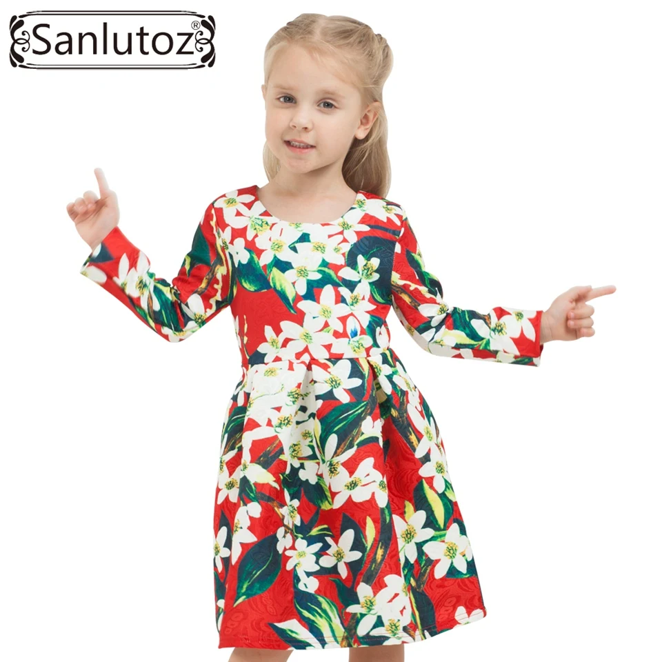 

Children Clothing Flower Girls Dress Winter 2016 Kids Girl Clothes Brand Dress for Princess Holiday Party Wedding Toddler Autumn