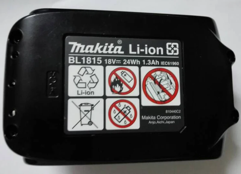 Б/у Оригинал Makita BL1815 18 v 1.3Ah IEC61960 высокое Ёмкость Батарея для электрического