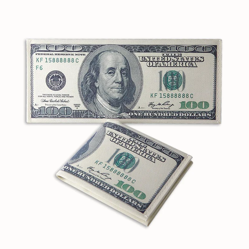 

2018 new Money Clip men women canvas dollar euro Wallet Moneyclip slim thin mini purse 2fold student cartoon cheap gift coin bag