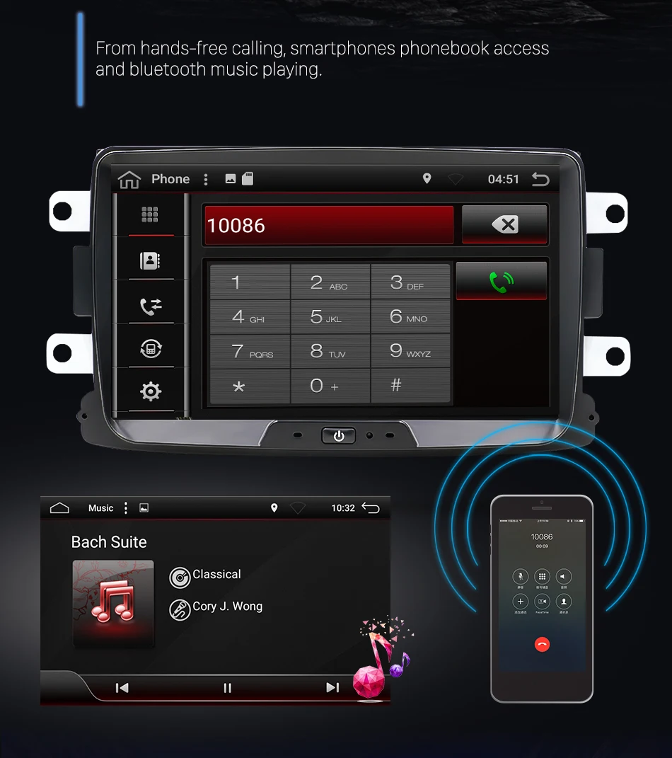 Eunavi Android 9,0 автомобильный dvd для Renault Dacia Duster Sandero Lodgy Dokker с одним din Автомобильный Радио gps навигация 8B02 2G+ 32G