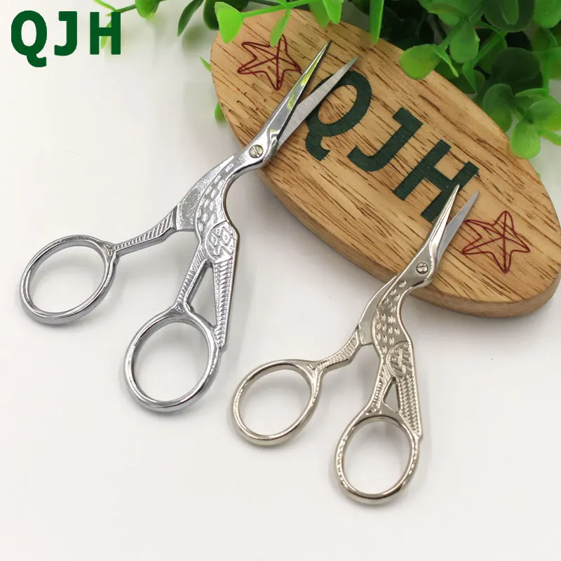 Винтажные ножницы для шитья крестиком QJH бронзовые серебристые золотые из