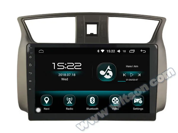 WITSON 9 ''IPS экран Android 8 0 Восьмиядерный 4 ГБ ОЗУ + 64 флэш радио для NISSAN SYLPHY 2012 2016 1024x600
