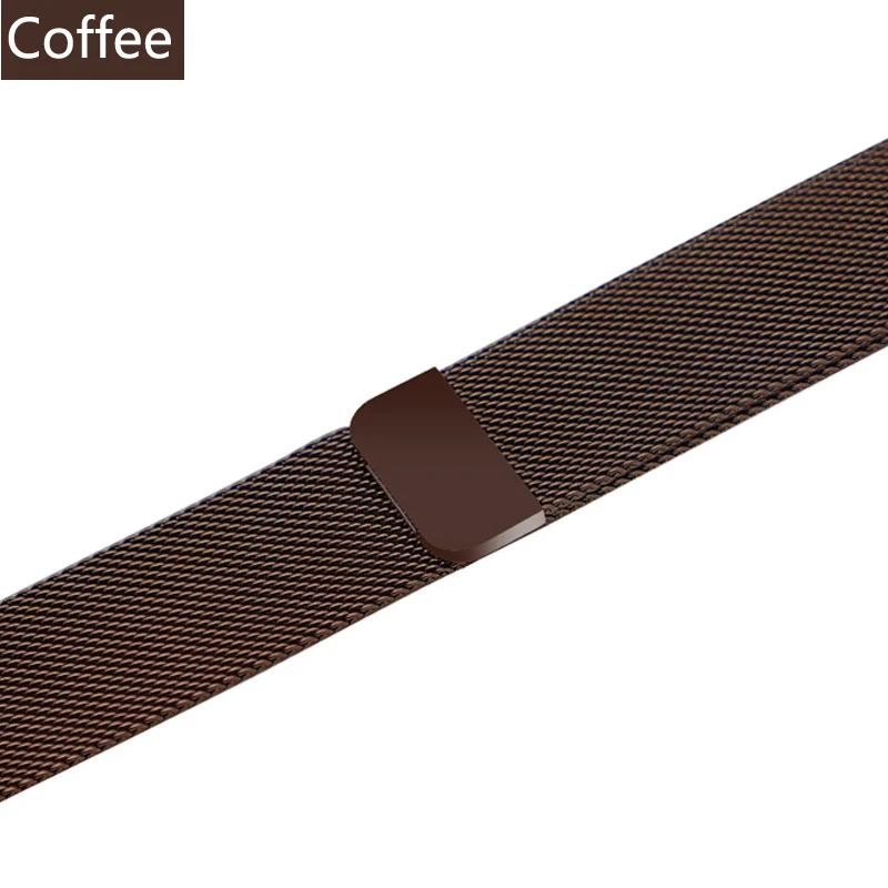 coffee Ремешок для apple watch 4 3 5 42mm 44mm apple watch band Миланская петля металлическая сетка ремешок для часов iwatch series 5 4 - Цвет ремешка: coffee