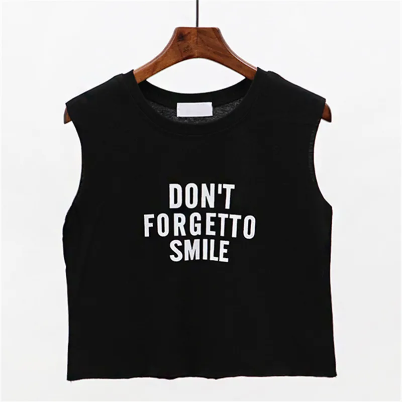 2018 New Fashion crop top women letter printed funny summer tops sexy sleeveless tank t Shirt pink vest cropped girl female | Женская
