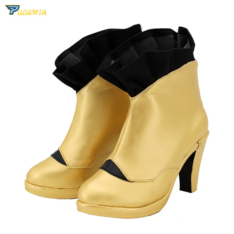 FGO Fate Grand Order Ishtar Cosplay Shoes High Heel Golden Boots Custom Made | Тематическая одежда и униформа